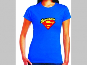 Supergirl  dámske tričko Fruit of The Loom 100%bavlna farba kráľovská modrá
